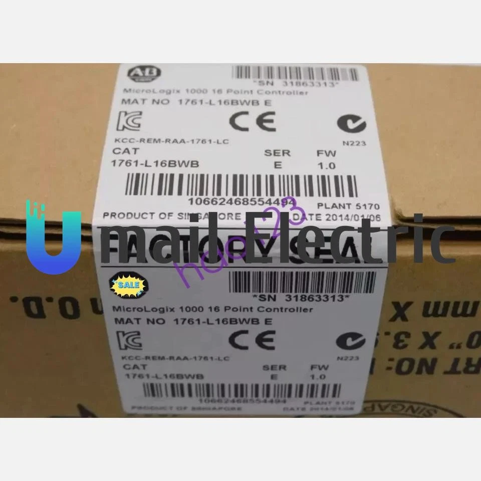 New Factory 1761-L16BWB SER E MicroLogix 1000 Controller 1761-L16BWB DHL/FedEx - Image 1 of 1