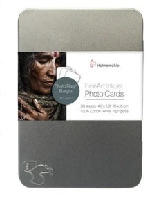 Hahnemühle Digital Fine Art Photo Rag Baryta 10640773 Photo Cards 10 x 15, 100 x - Photo 1/6
