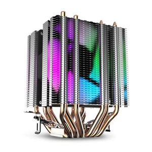 Cpu Air Cooler 6 Heat Pipes Twin-Tower Heatsink With 90Mm Led Fans For 4176 - Picture 1 of 8