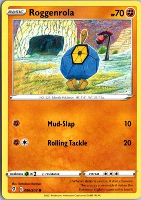 Roggenrola Common SWSH07: Evolving Skies 086/203 NM - Image 1 of 2