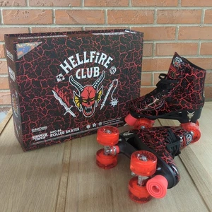Stranger Things Hellfire Club Quad Roller Skates Women’s 9 NIB | Roller Derby HF - Picture 1 of 12