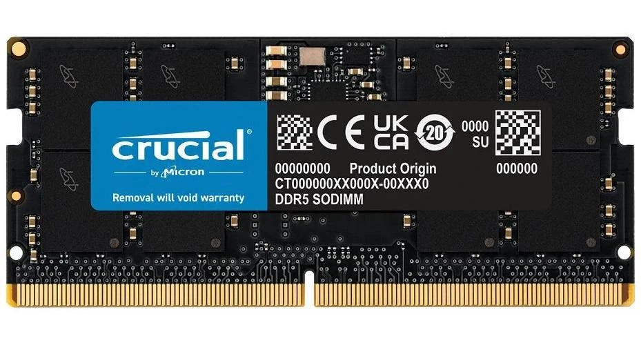 32GB DDR5-4800 PC5-38400 SODImm RAM - CT32G48C40S5 - Image 1 of 1