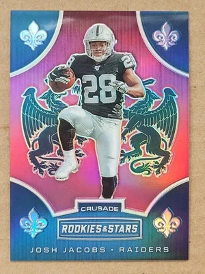  2019 Rookies and Stars Crusade Pink Prizm Josh Jacobs # 17 / 50 SP Packers  - Image 1 of 2