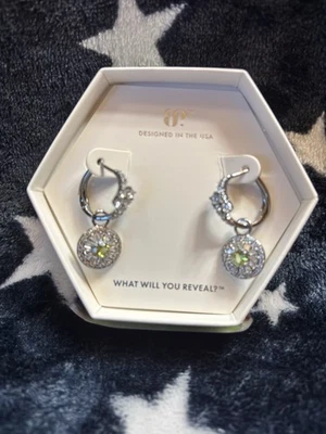 Bomb Party ER12193 Rejuvenating Reverie Lab Created Peridot Hematite Earrings - Image 1 of 4