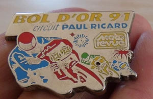 SCHÖNE PINS MOTORRAD RENNSCHALE GOLD 91 SCHALTUNG PAUL RICARD MOTO REVUE ZAMAC - Bild 1 von 4