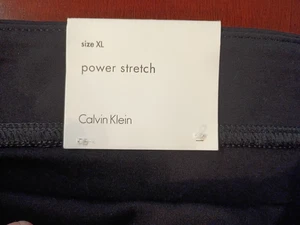 Calvin Klein Wildlederimitat Hose Damen XL Schwarz Pull On Power Stretch Karriere Neu - Bild 1 von 10