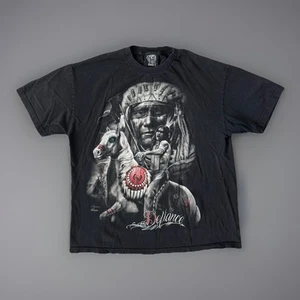 DGA David Gonzales Art Defiance Native American T-Shirt XL Heavy Cotton - Picture 1 of 3