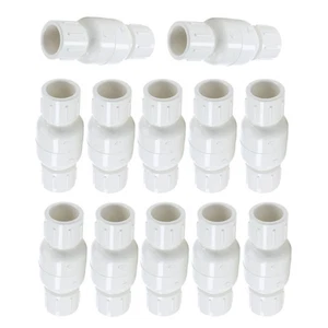 12er Pack 3/4 Zoll Schedule 40 PVC Inline Feder Rückschlagventile, Slip-/Muffenverschraubung - Bild 1 von 1
