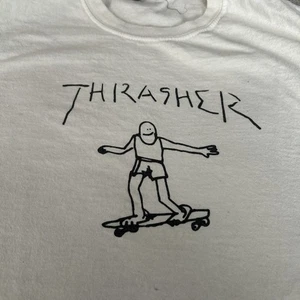 Vintage Thrasher Magazin Hemd Herren klein weiß Mark Gonzales Gonz Skater Y2K - Bild 1 von 3