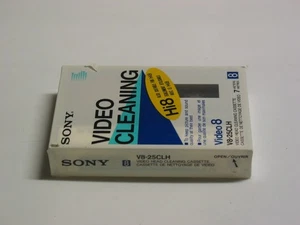 NEUF SONY Hi8 Video8 8mm Ruban Nettoyage Cassette Ruban V8-25CLH pour CAMÉSCOPES - Photo 1 sur 2
