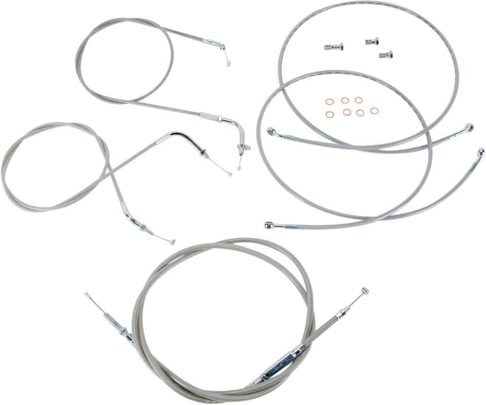 Kit de cable/línea de manillar de acero inoxidable BARON - 18" - 20" - XVS1300 BA-801300KT-18 Foto 1 de 1