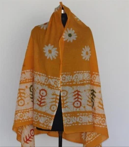 100% Cotton Sarong Coverup for Women Indian Hand Block Print Swimsuit Pareo Wrap - Picture 1 of 6