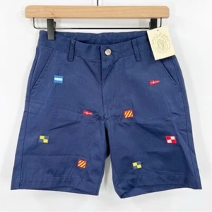 The Beaufort Bonnet Company NWT Boys Navy Chino Shorts Size 12 Critter Charlie’s - Picture 1 of 6
