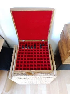 Grande custodia portatile in legno fatta a mano italiana per aromaterapia/omeopatia - Foto 1 di 4