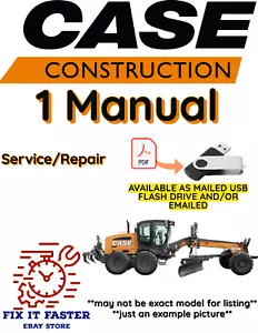 CASE 885 MOTOR GRADER MANUAL SERVICE REPAIR SHOP PDF USB - Picture 1 of 3