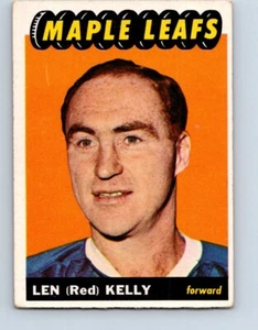 VINTAGE HOCKEY CARD 1965 topps TORONTO MAPLES LEAFS RED KELLY NO29 - Picture 1 of 2