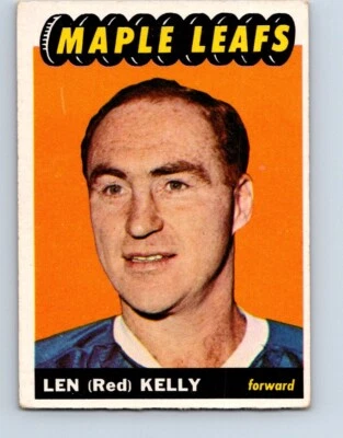 VINTAGE HOCKEY CARD 1965 topps TORONTO MAPLES LEAFS RED KELLY NO29 - Image 1 of 2