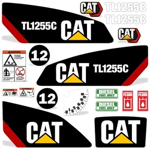 Aufkleber-Kit passt CAT TL1255C Teleskopstapler komplett TL Aufkleber 7 Jahre Vinyl USA - Bild 1 von 2