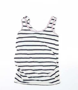New Look Womens White Polyester Blend Tank Size 10 - Picture 1 of 12