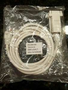 New Juniper Networks DB9F to RJ45 7' White CAT-5E Booted 720-014126 094-0040-000 - Picture 1 of 1