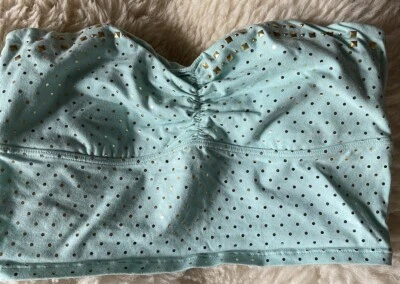 VICTORIAS SECRET ROSA Bralette Bandeau Tachonado Sin Tirantes Mediano Verde Menta Foto 1 de 4