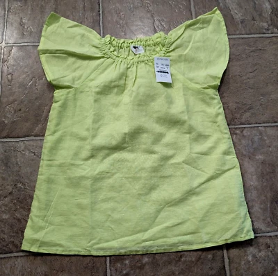 NUEVO CON ETIQUETAS J.Crew Corte Crew Niña Talla M Manga Acampanada Top en Mezcla de Lino 4028 Foto 1 de 3