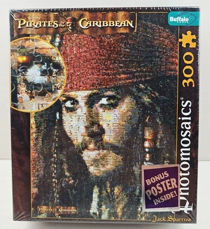 Disney Pirates of The Caribbean 300pc Photomosaics Puzzle Capn Jack Sparrow