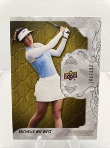 2024 Upper Deck Portfolio Golf Gold Engrained #11 Michelle Wie West /299 - Picture 1 of 2