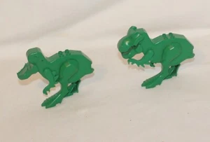 VTG Lego Dinosaur Dino Parts Lot of 2 Tyrannosaurus Rex T-Rex Green Authentic - Picture 1 of 3