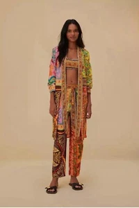 FARM RIO Multicolor Mixed Scarves Chemise Dress sz Extra Small XS NWT MRSP $230 - Picture 1 of 3