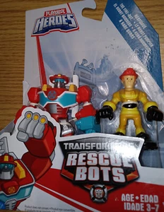 Playskool Heroes Transformers Rescue Bots Heatwave the Fire-Bot and Kade Burns - Picture 1 of 2