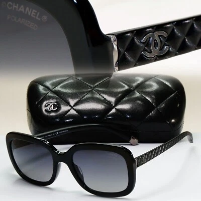 Gafas de sol Chanel negras polarizadas cuadradas grises degradadas 5329-A c.501/S8 171024 Foto 1 de 4
