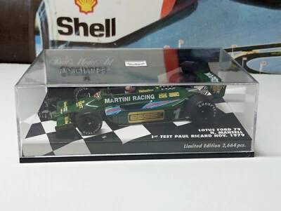 MINICHAMPS LOTUS 79 NIGEL MANSELL TEST PAUL RICARD 1979 1/43 SCALE 400 790099 - Image 1 of 4