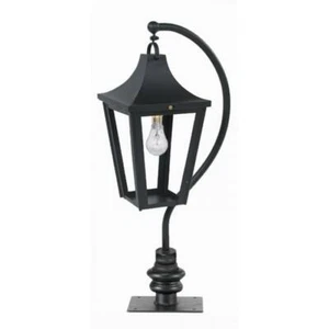 Black Swan Neck Pillar Light and Lantern Set 96cm - Picture 1 of 3