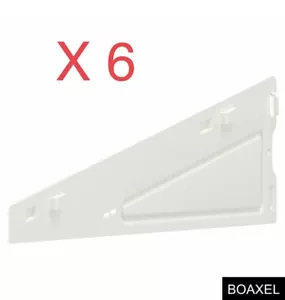 LOT OF 6 - Ikea BOAXEL Bracket white 15 ¾" 604.487.33 - Picture 1 of 5