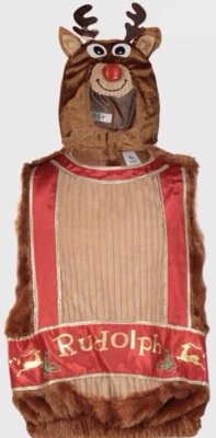 CUTE RUDOLPH THE RED NOSED REINDEER CHRISTMAS FANCY DRESS OUTFIT 9-12 MONTHS NWT - Image 1 of 4