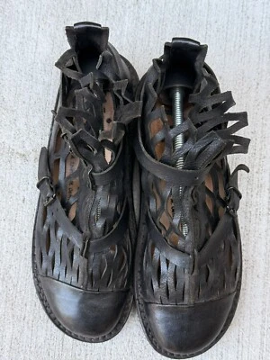 SIZE 40 | US 10 - Trippen Women's Leather Black Boot Boho Fashion Maryjane - Image 1 of 4