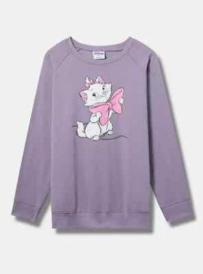 Torrid Plus Size 3X Disney Aristocats Marie The Cat Fleece Sweatshirt Sweater - Image 1 of 4