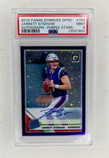 2019 Panini Donruss Optic Jarrett Stidham Purple Stars FOTL Auto /50 Pop 6
