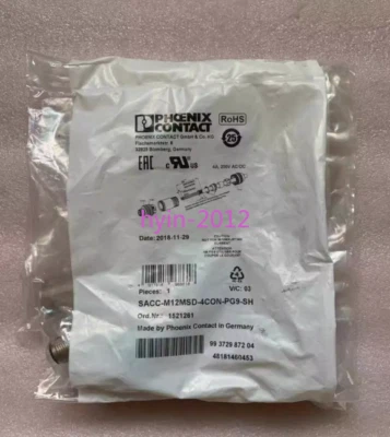 1pcs New Phoenix connector SACC-M12MSD-4CON-PG9-SH 1521261 - Image 1 of 2