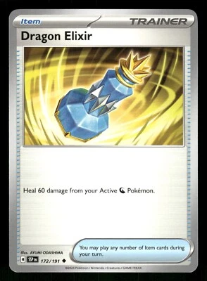 2024 Near Mint Pokemon 172/191	Dragon Elixir Non Holo Surging Sparks SSP English - Image 1 of 2