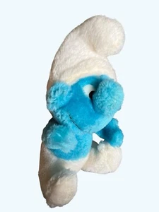 Smurf Plush Toy By Wallace Berrie & Co. Inc. Vintage 1980 Character - Picture 1 of 13