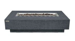 "Open Box" Elementi Hampton 56" Rectangular Fire Pit Table Dark Gray Natural Gas - Picture 1 of 7