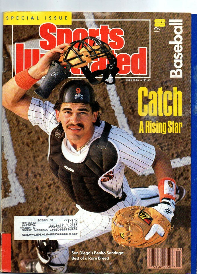 SAN DIEGO PADRES BENITO SANTIAGO APRIL 1989 SPORTS ILLUSTRATED  - Image 1 of 1
