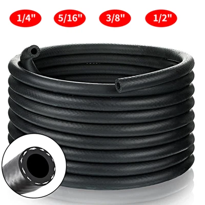 Nitrile Rubber EFI Fuel Injection Line Braided Oil Gas Hose 1/4" 5/16" 3/8" 1/2" Foto 1 de 4