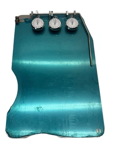 Vintage NOS aluminium racing clip board with three Precista stop watches - Picture 1 of 6