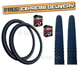 Baldys 700 x 38c Gravel Bike Classic Brown Wall Hybrid Trekking TYREs TUBEs - Picture 1 of 17