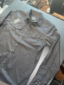 Gibson New w/ tags Mens Small Black Long Sleeve Pearl Snap Western Shirt - Picture 1 of 12