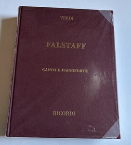 RICORDI VERDI FALSTAFF VOCAL SCORE CANTO E PIANOFORTE ITALIAN CLOTH BOOK - Picture 1 of 3