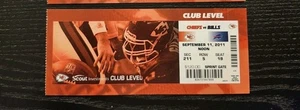 KC Chiefs 11.09.2011 Ticket vs Bills, Justin Houston/Marcell Dareus NFL Debut  - Bild 1 von 2